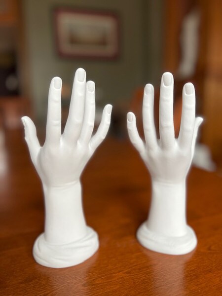 Drawing Study of hands Set Sculptures Artist Casts Sculpted fingers art